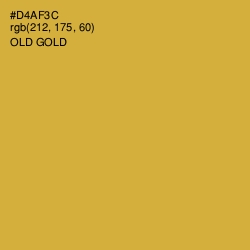 #D4AF3C - Old Gold Color Image